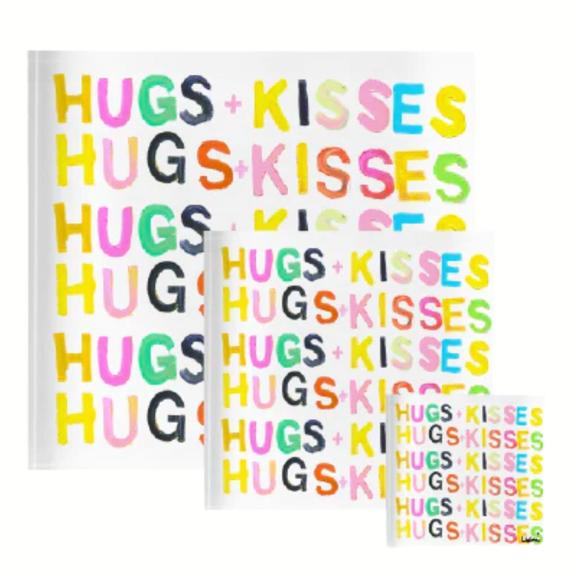 NEW KERRI ROSENTHAL hugs + kisses block of love 4x4 in multi - Picture 3 of 3